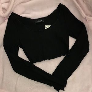 Akira bike back crop top. Black. Size S. NWT.